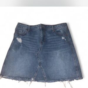 Old Navy Blue Distressed Mini Skirt